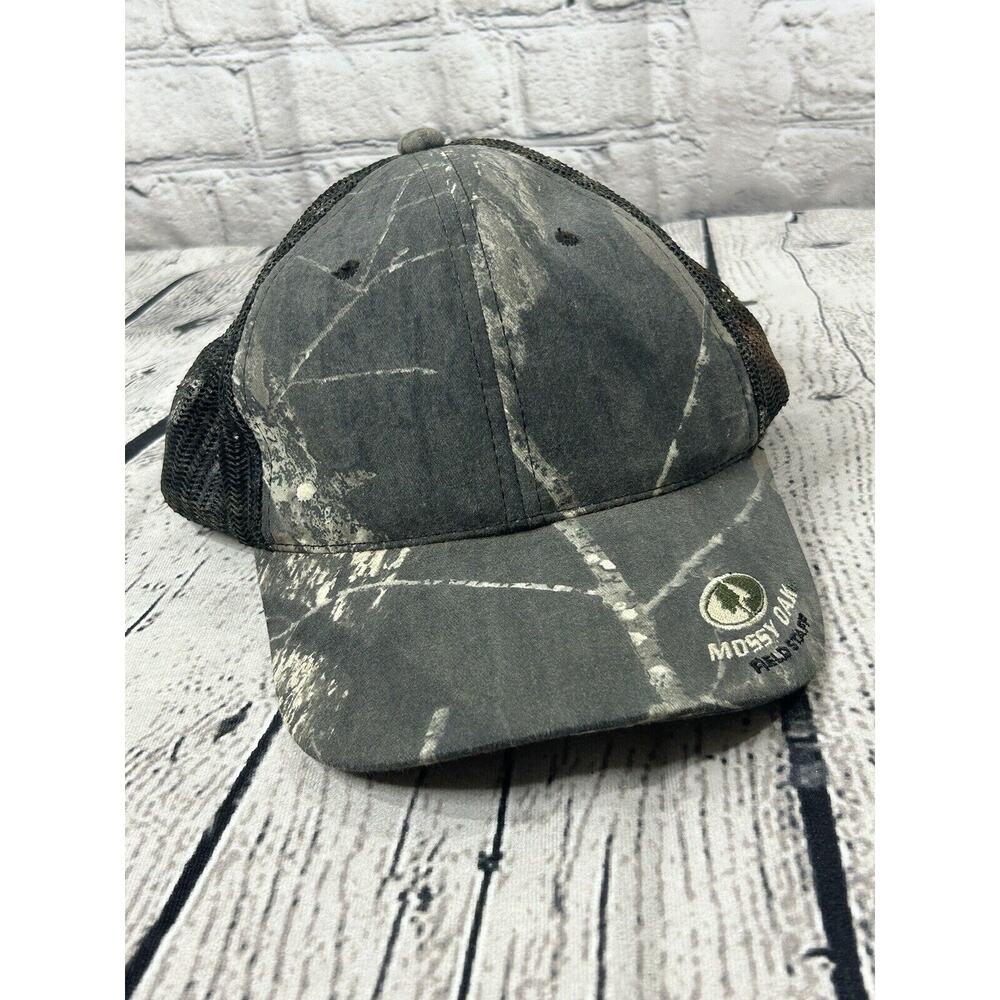 Mossy Oak FIELD STAFF Camo Trucker Mesh Strap Back Adjustable Hat Green